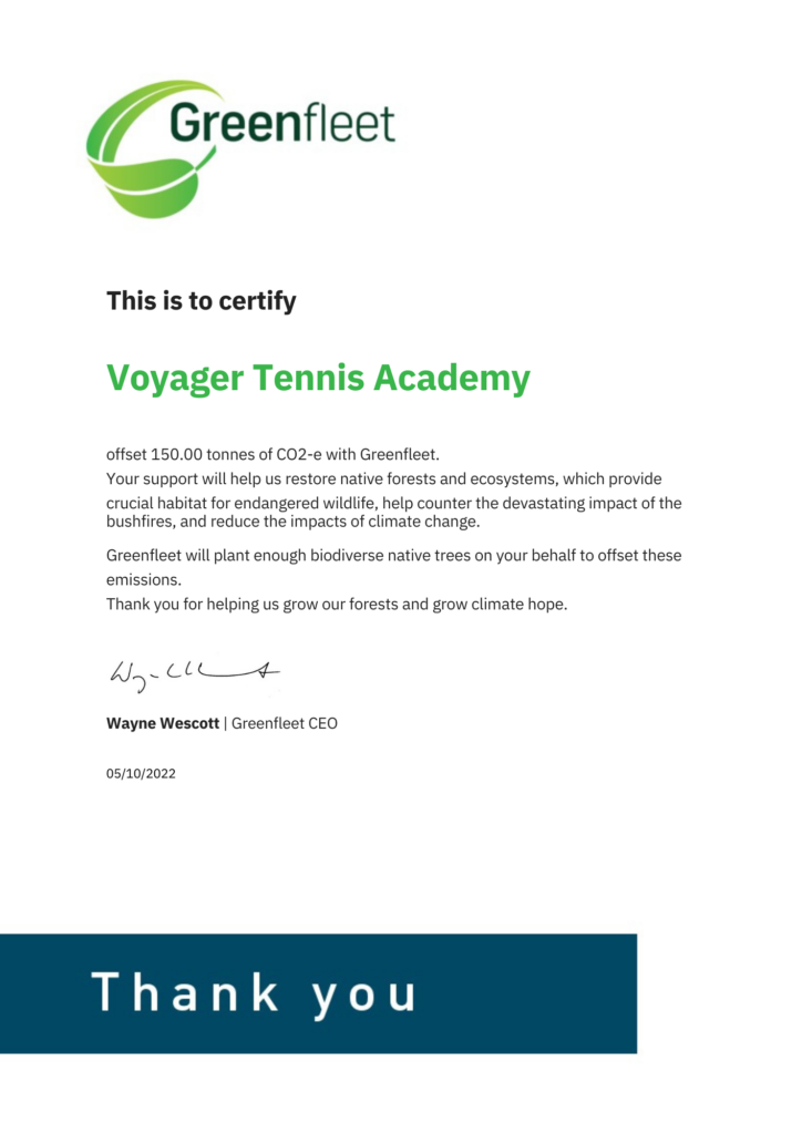 Greenfleet Certificate