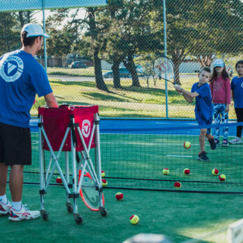 Basic tennis with kids during free trial