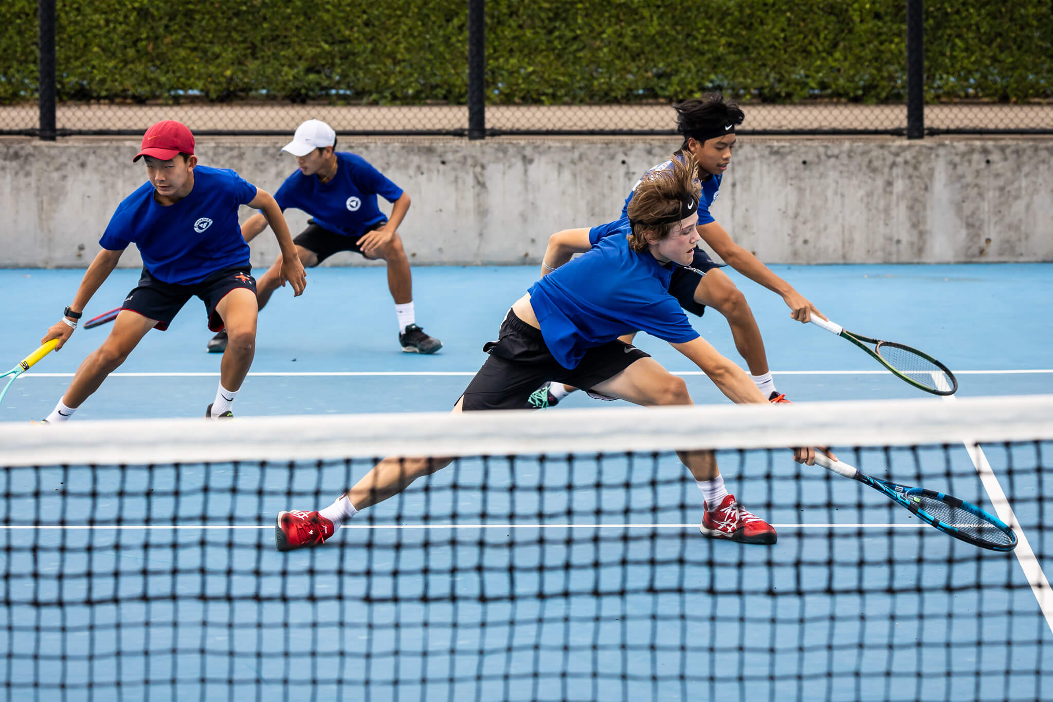 Participants training in the UTR training camp