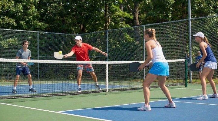 People getting ready for the Pickleball Cup