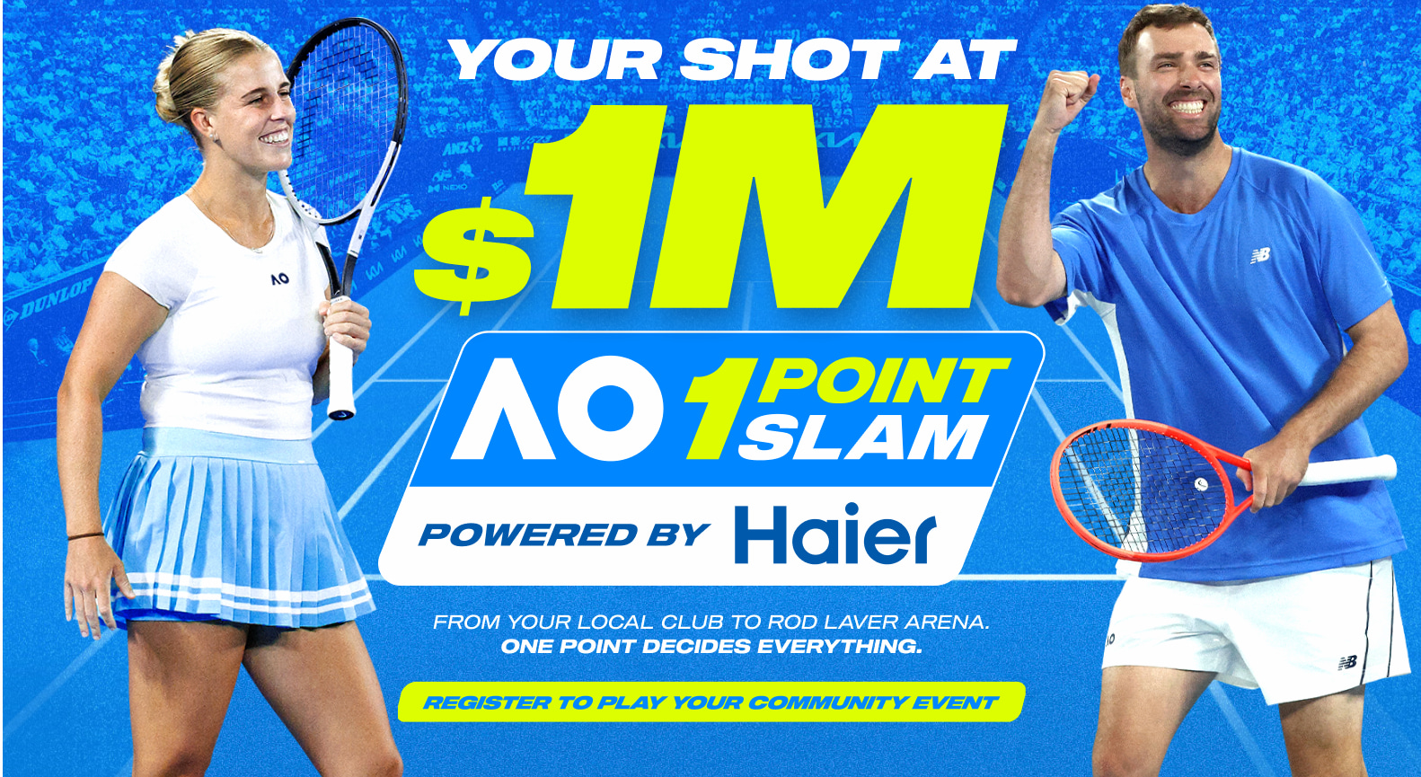 AO 1 Point Slam powered by Haier – your shot at $1M